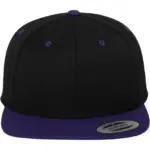 Classic snapbackpet in twee kleuren, black / purple — productfoto 18