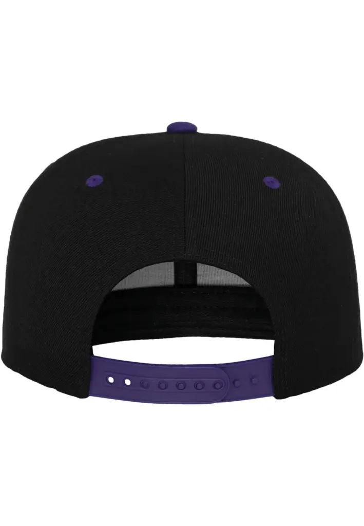 Classic snapbackpet in twee kleuren, black / purple — productfoto 19