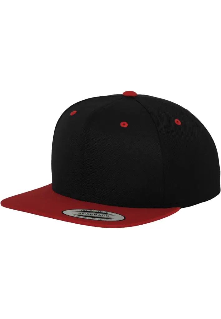 Classic snapbackpet in twee kleuren, black / red — productfoto 21