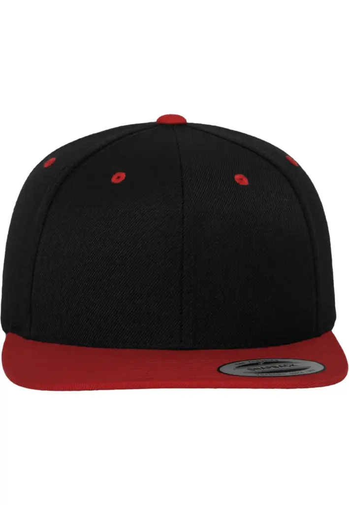 Classic snapbackpet in twee kleuren, black / red — productfoto 22