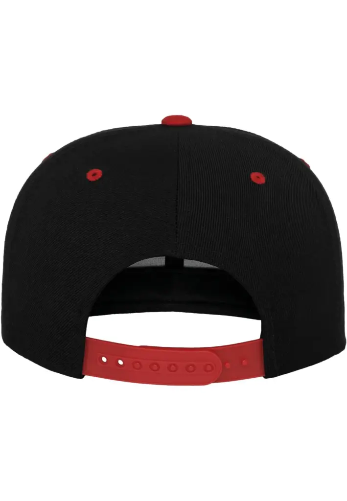 Classic snapbackpet in twee kleuren, black / red — productfoto 23