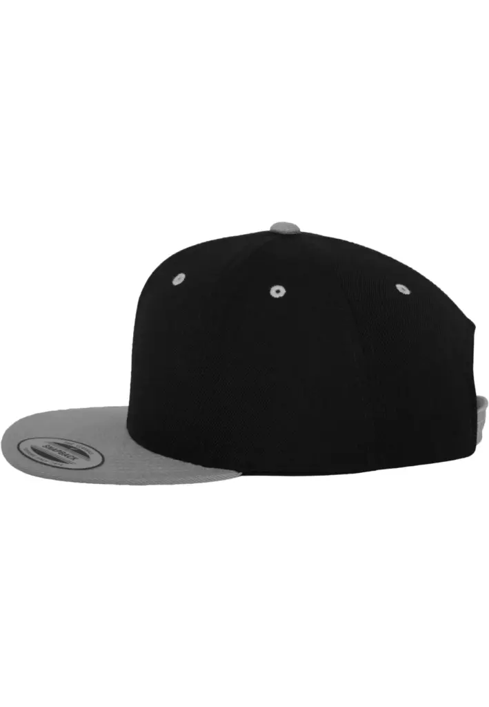 Classic snapbackpet in twee kleuren, black / silver — productfoto 24