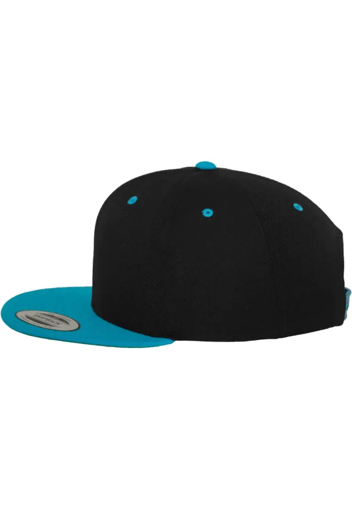 Classic snapbackpet in twee kleuren, black / teal — productfoto 28