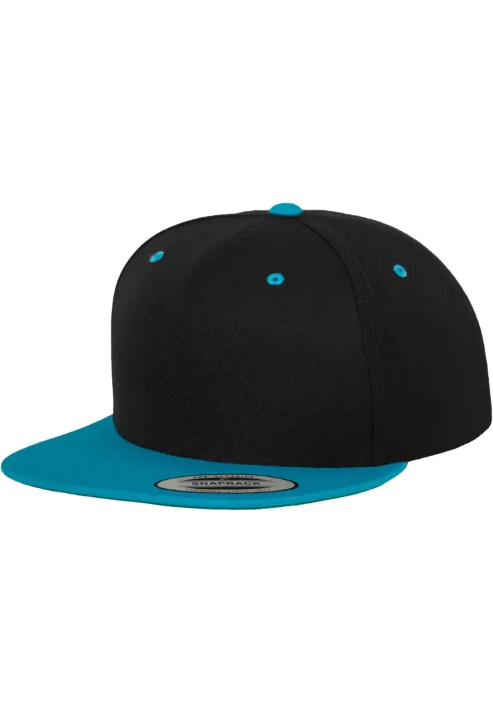 Classic snapbackpet in twee kleuren, black / teal — productfoto 29