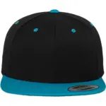 Classic snapbackpet in twee kleuren, black / teal — productfoto 30
