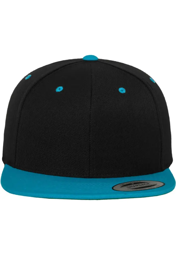 Classic snapbackpet in twee kleuren, black / teal — productfoto 30