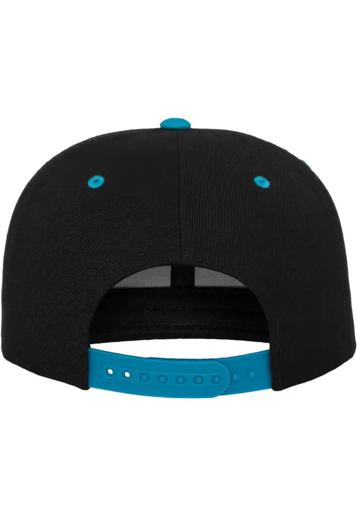 Classic snapbackpet in twee kleuren, black / teal — productfoto 31