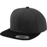 Classic snapbackpet in twee kleuren, charcoal / black — productfoto 60