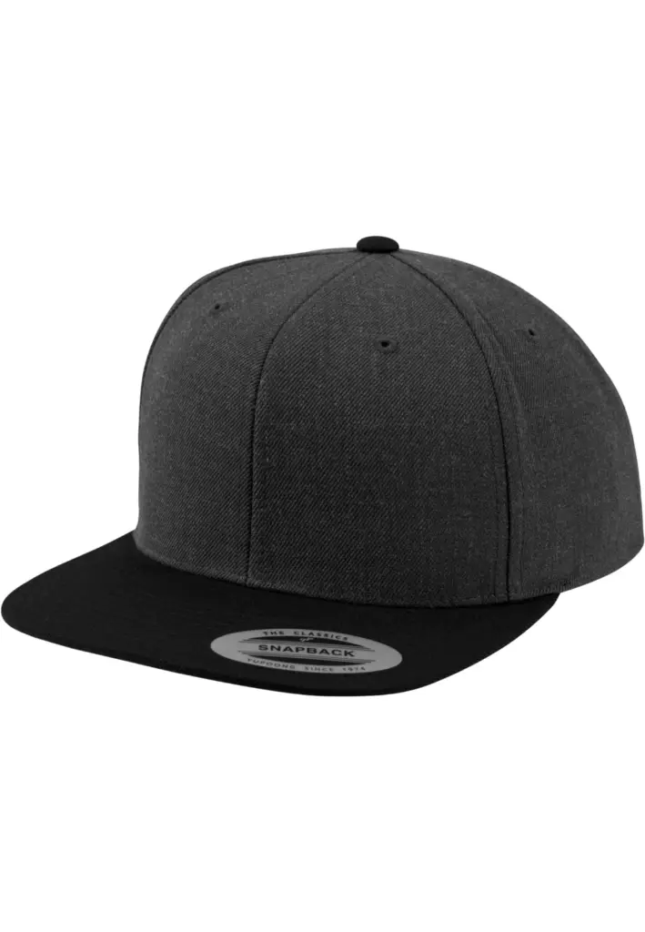 Classic snapbackpet in twee kleuren, charcoal / black — productfoto 60