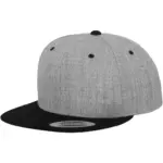 Classic snapbackpet in twee kleuren, heather grey / black — productfoto 62