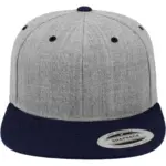 Classic snapbackpet in twee kleuren, heather navy — productfoto 34