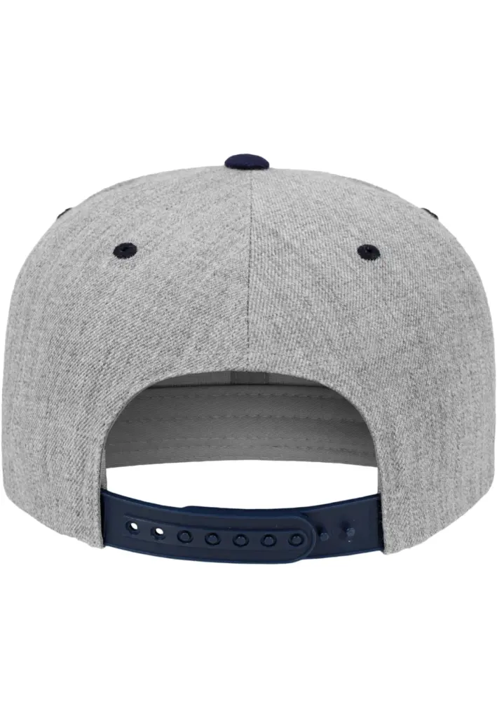 Classic snapbackpet in twee kleuren, heather navy — productfoto 35