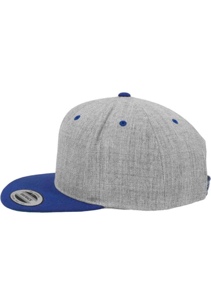 Classic snapbackpet in twee kleuren, heather royal — productfoto 36