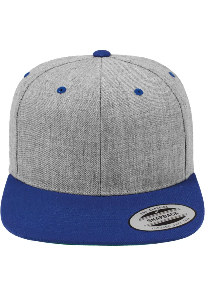 Classic snapbackpet in twee kleuren, heather royal — productfoto 38