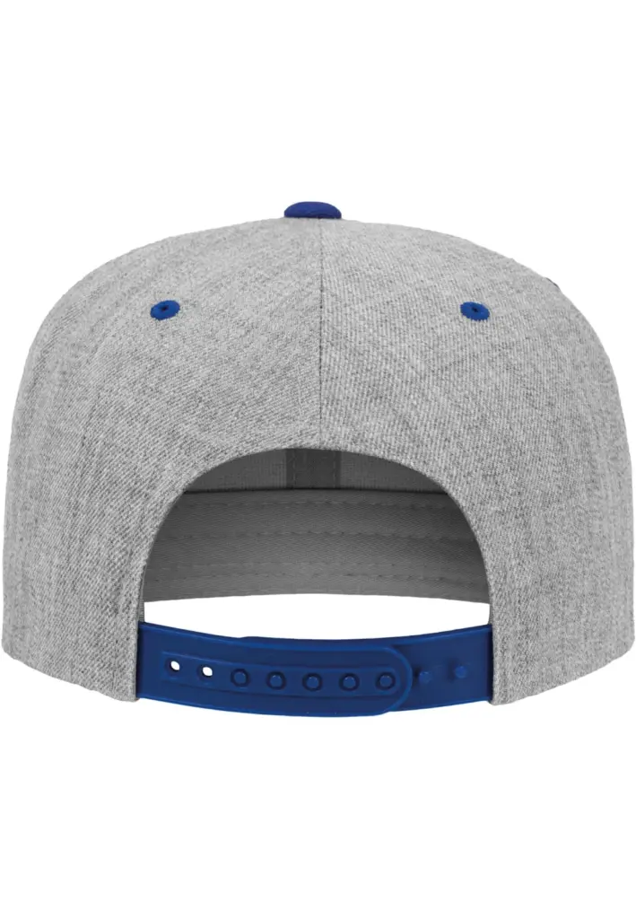 Classic snapbackpet in twee kleuren, heather royal — productfoto 39