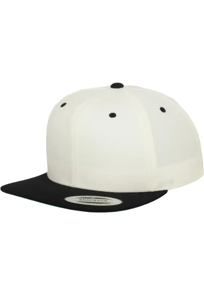 Classic snapbackpet in twee kleuren, natural / black — productfoto 45