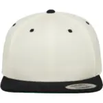 Classic snapbackpet in twee kleuren, natural / black — productfoto 46