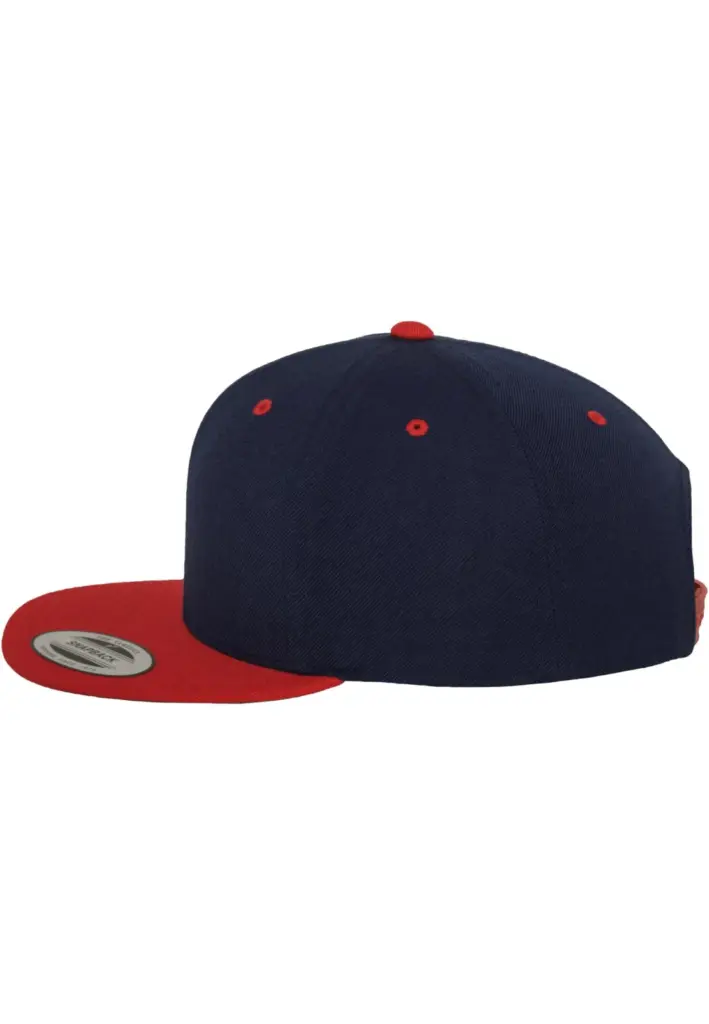 Classic snapbackpet in twee kleuren, navy / red — productfoto 48