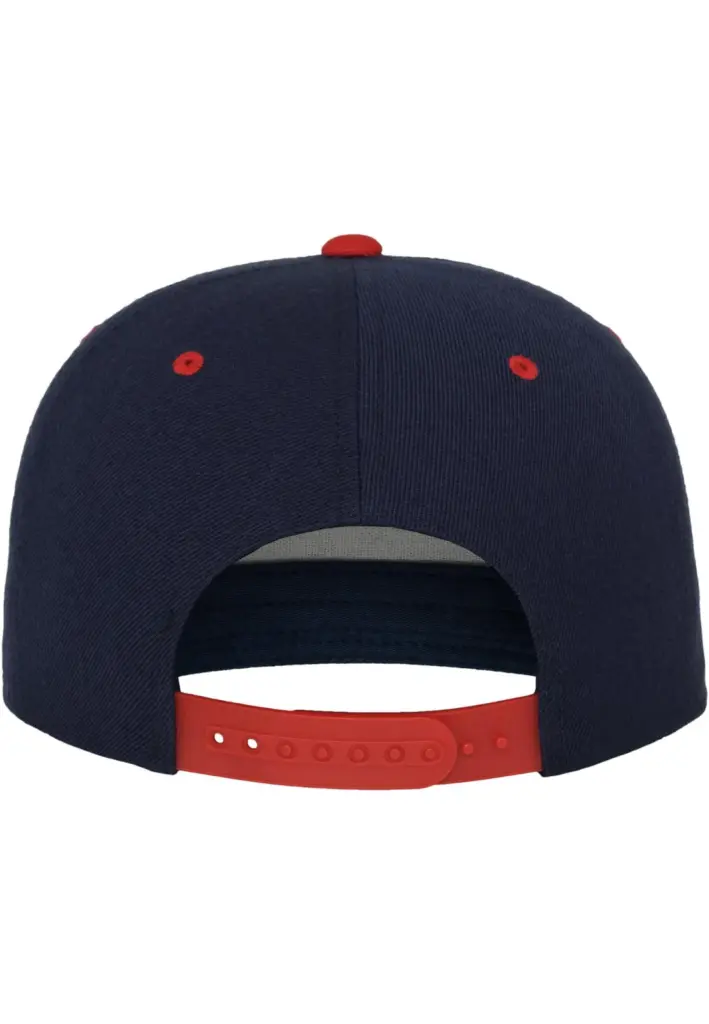 Classic snapbackpet in twee kleuren, navy / red — productfoto 50