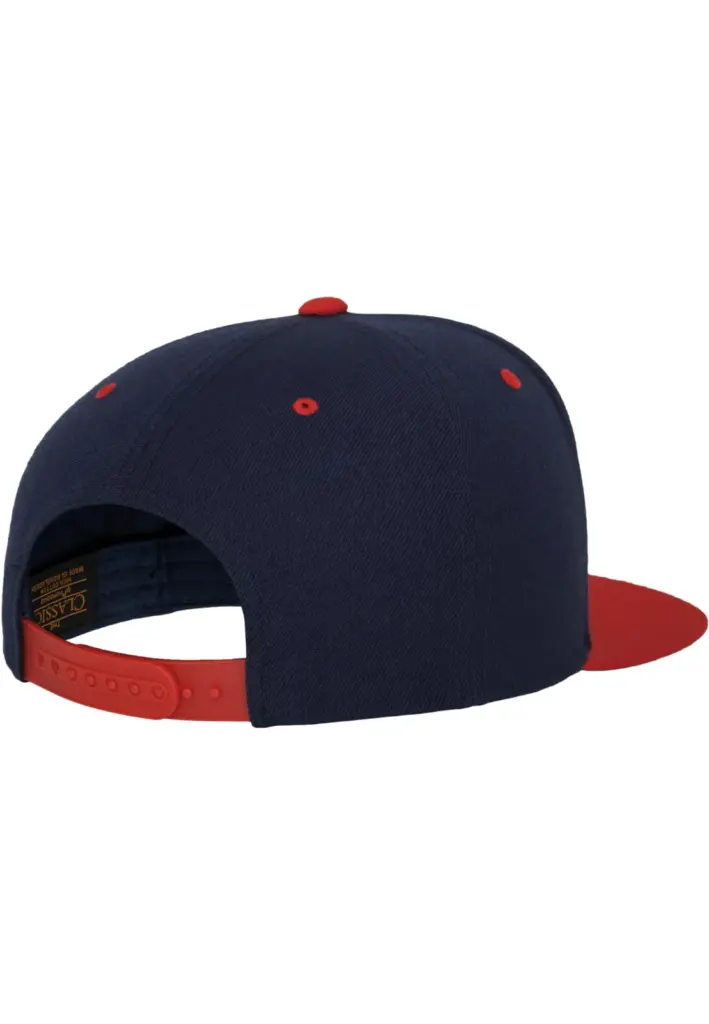 Classic snapbackpet in twee kleuren, navy / red — productfoto 51