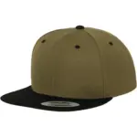 Classic snapbackpet in twee kleuren, olive / black — productfoto 65