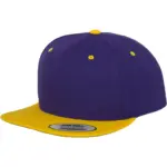 Classic snapbackpet in twee kleuren, purple / gold — productfoto 53
