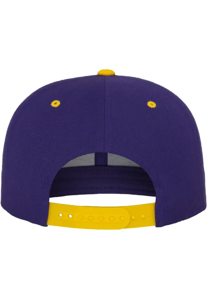 Classic snapbackpet in twee kleuren, purple / gold — productfoto 55