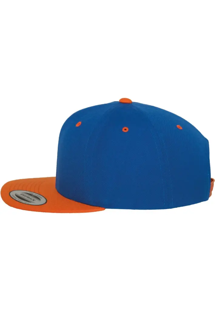 Classic snapbackpet in twee kleuren, royal / orange — productfoto 56
