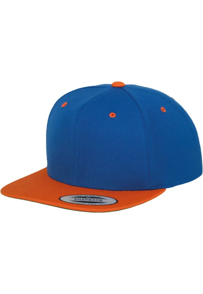 Classic snapbackpet in twee kleuren, royal / orange — productfoto 57