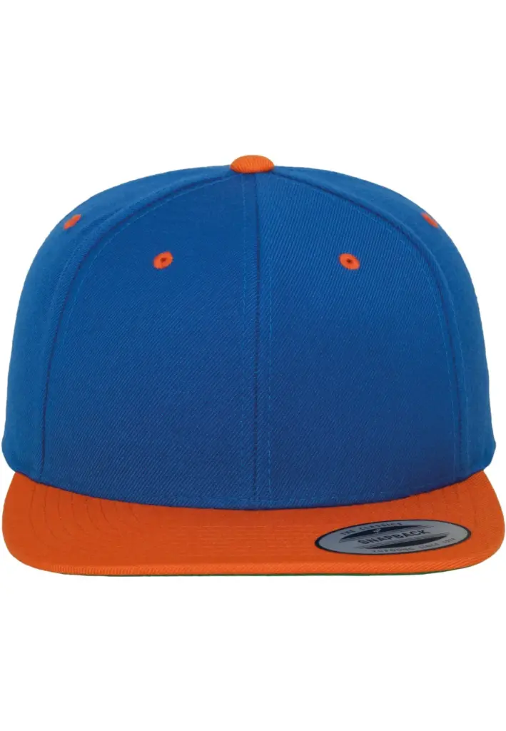 Classic snapbackpet in twee kleuren, royal / orange — productfoto 58