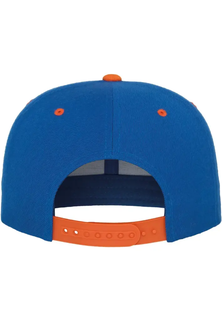 Classic snapbackpet in twee kleuren, royal / orange — productfoto 59