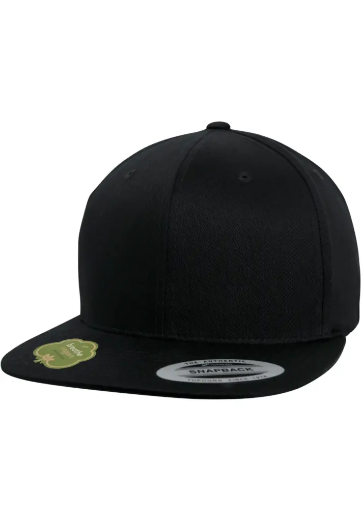 PS_FL6089OC-FS_BLACK - Hidalgo Snapbackpet van biologisch katoen, black — productfoto 5