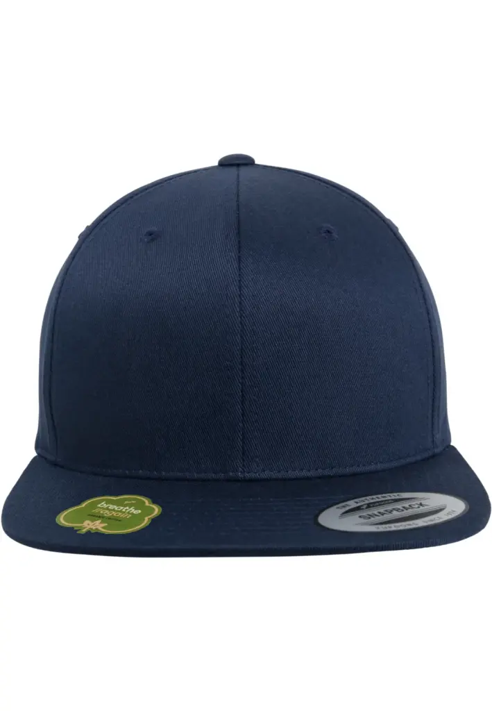 PS_FL6089OC-FC_NAVY - Hidalgo Snapbackpet van biologisch katoen, navy — productfoto 22