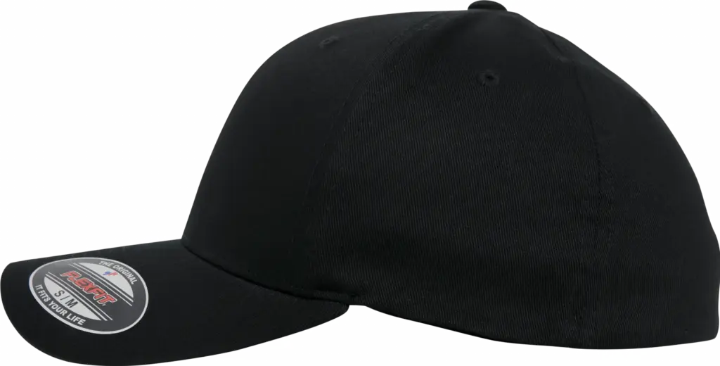 Pet Flexfit van biologisch katoen, black — productfoto 3