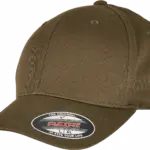 Pet Flexfit van biologisch katoen, burnt olive — productfoto 9