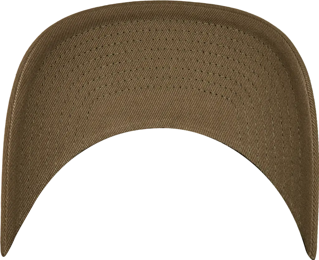 Pet Flexfit van biologisch katoen, burnt olive — productfoto 10