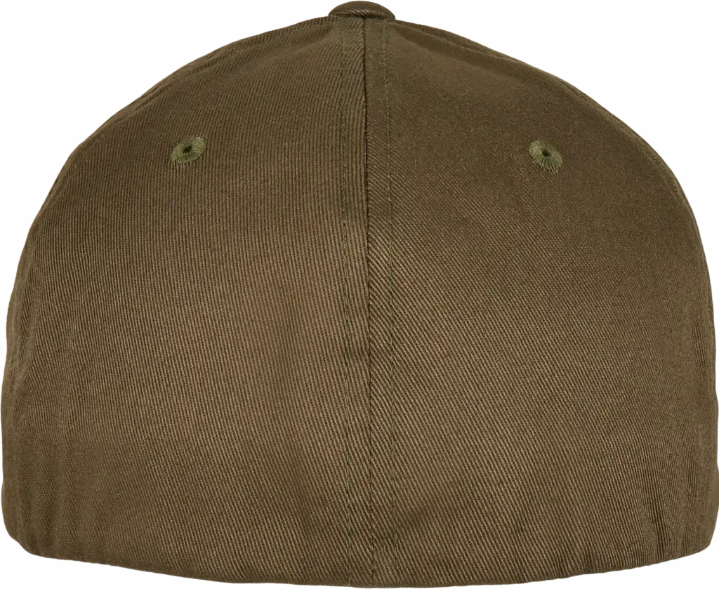 Pet Flexfit van biologisch katoen, burnt olive — productfoto 12