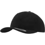 Pet van geborsteld twillkatoen, black — productfoto 4
