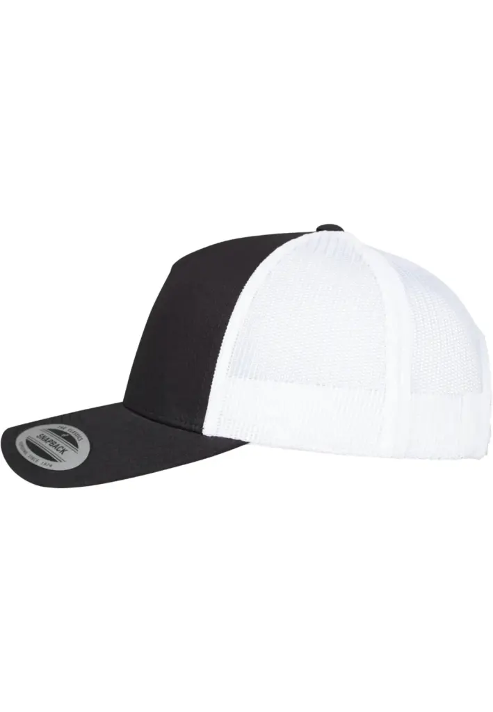 PS_FL6506T-S_BLACK-WHITE - Hidalgo-werbeartikel Retro truckerpet in twee kleuren, black/white — productfoto 3