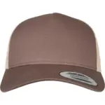 PS_FL6506T-FC_BROWN-KHAKI - Hidalgo-werbeartikel Retro truckerpet in twee kleuren, brown / khaki — productfoto 12