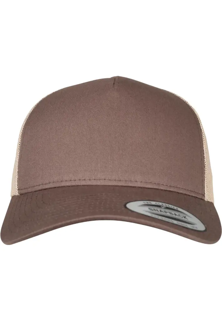 PS_FL6506T-FC_BROWN-KHAKI - Hidalgo-werbeartikel Retro truckerpet in twee kleuren, brown / khaki — productfoto 12