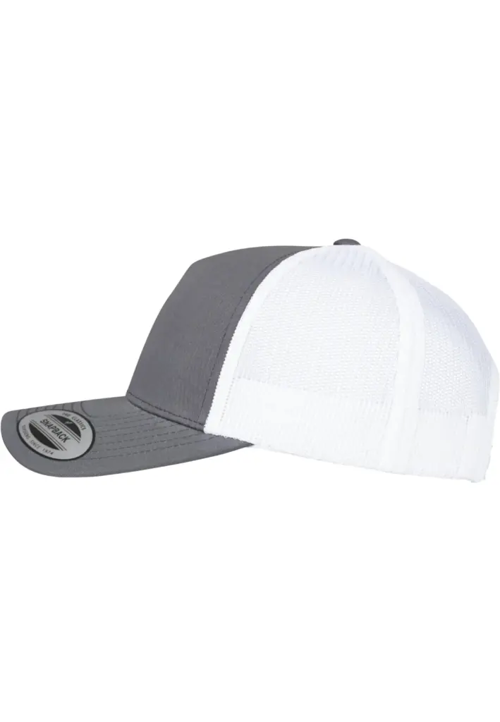 PS_FL6506T-S_CHARCOAL-WHITE - Hidalgo-werbeartikel Retro truckerpet in twee kleuren, charcoal / white — productfoto 14