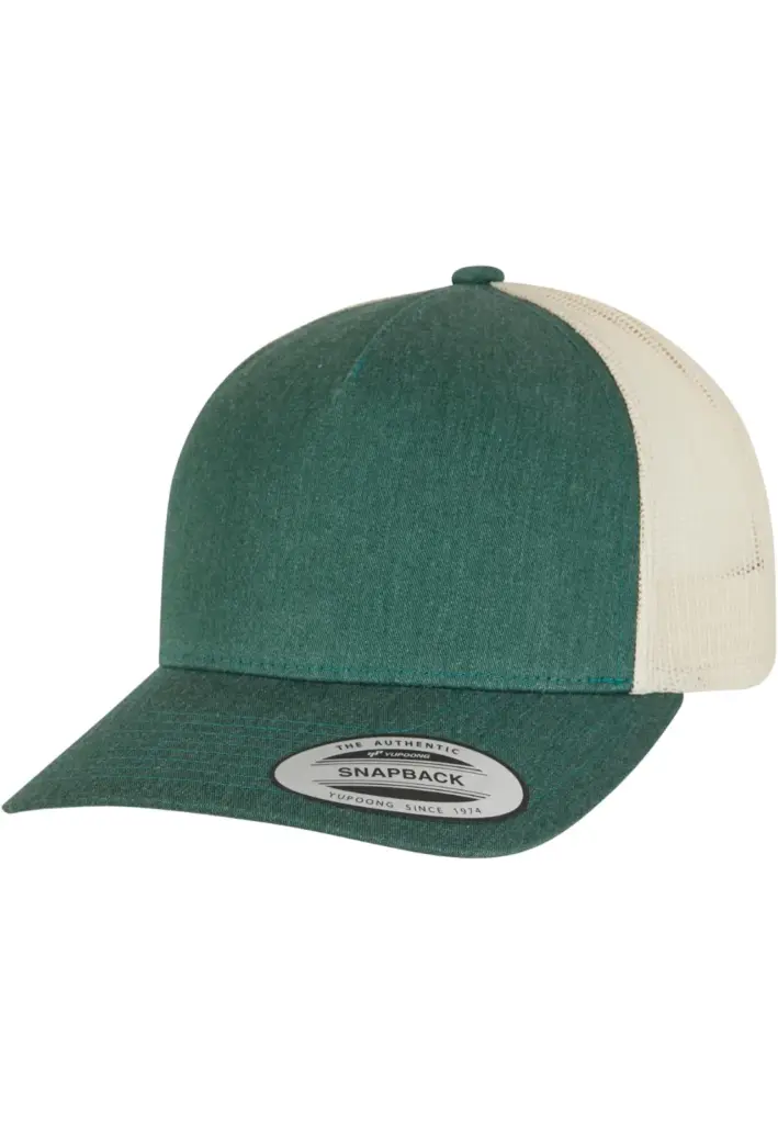 PS_FL6506T-S_GREEN-BEIGE - Hidalgo-werbeartikel Retro truckerpet in twee kleuren, green / beige — productfoto 18