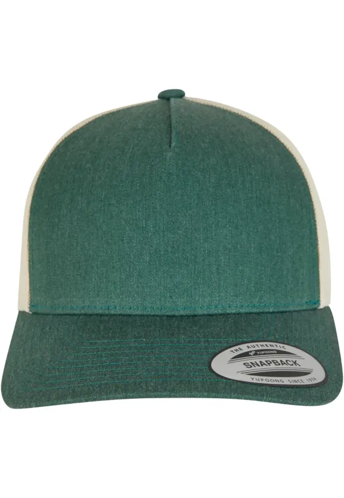 PS_FL6506T_GREEN-BEIGE - Hidalgo-werbeartikel Retro truckerpet in twee kleuren, green / beige — productfoto 19