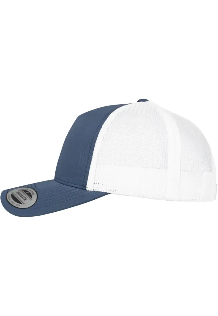PS_FL6506T-S_NAVY-WHITE - Hidalgo-werbeartikel Retro truckerpet in twee kleuren, navy / white — productfoto 24