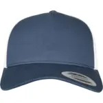 PS_FL6506T-FC_NAVY-WHITE - Hidalgo-werbeartikel Retro truckerpet in twee kleuren, navy / white — productfoto 26