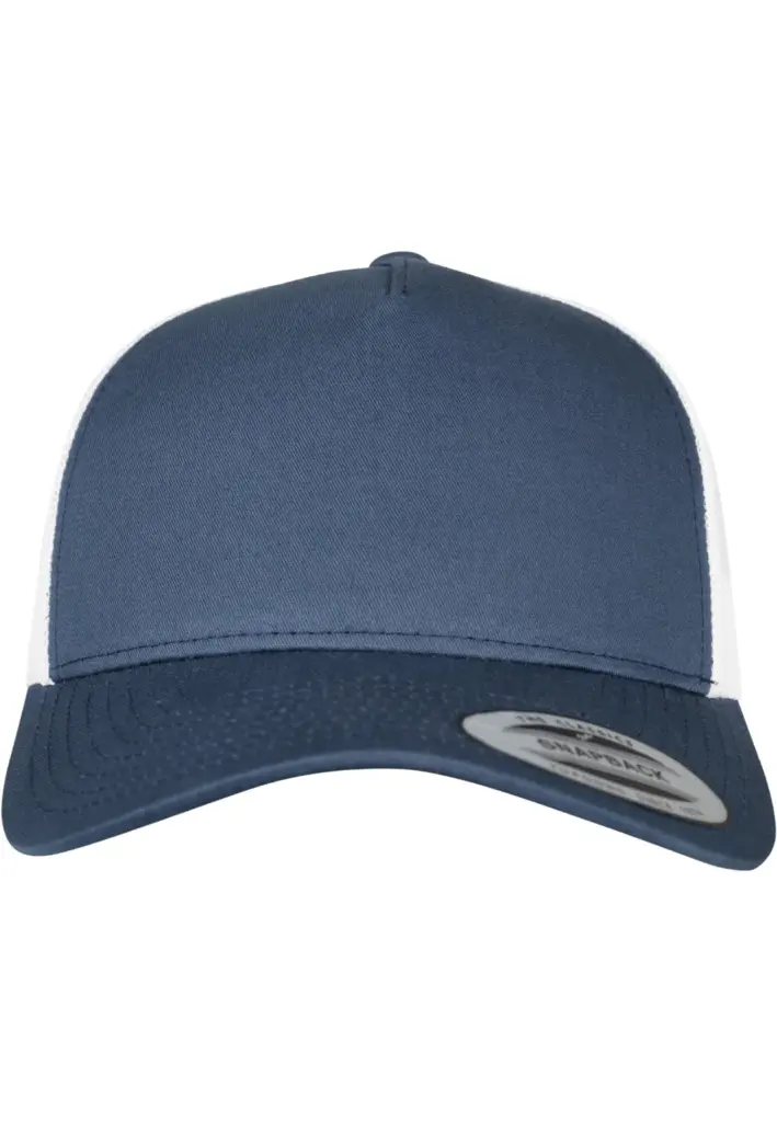 PS_FL6506T-FC_NAVY-WHITE - Hidalgo-werbeartikel Retro truckerpet in twee kleuren, navy / white — productfoto 26