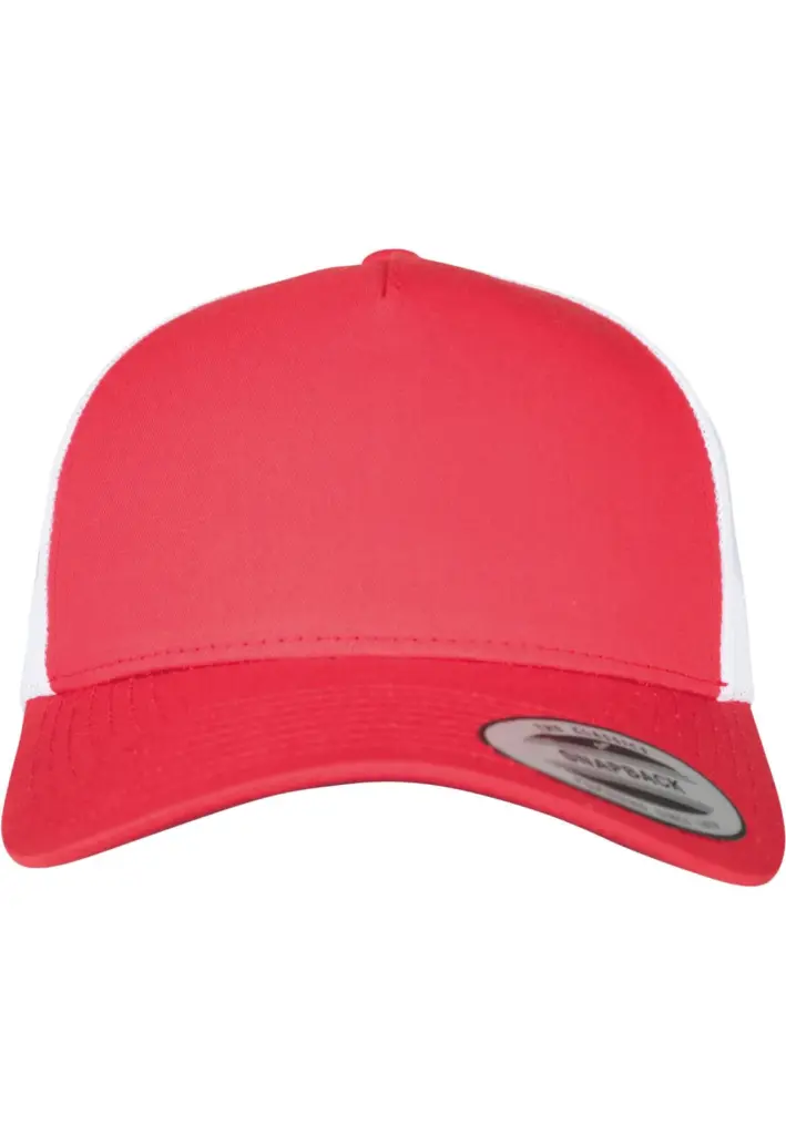 PS_FL6506T-FC_RED-WHITE - Hidalgo-werbeartikel Retro truckerpet in twee kleuren, red / white — productfoto 30