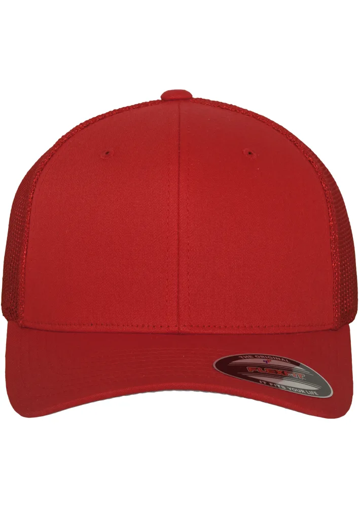 PS_FL6511_RED - Hidalgo-werbeartikel Flexfit mesh truckerpet — productfoto 16