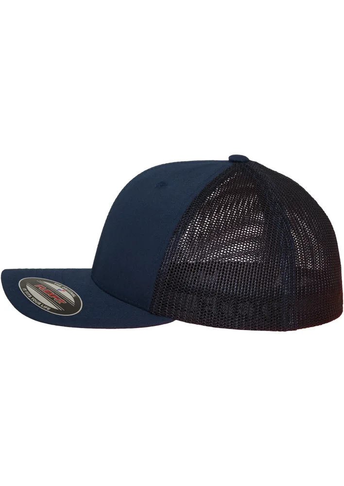 PS_FL6511-S_NAVY - Hidalgo-werbeartikel Flexfit mesh truckerpet, navy — productfoto 12